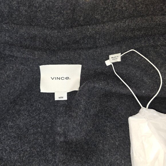 Vince. Fine Wool-Blend Car Coat, Heather Charcoal, Women's US M, NWT - Picture 6 of 7